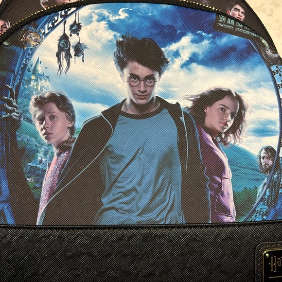 Loungefly Harry Potter Trilogy Series Triple Pocket Mini Backpack - Picture 2 of 16